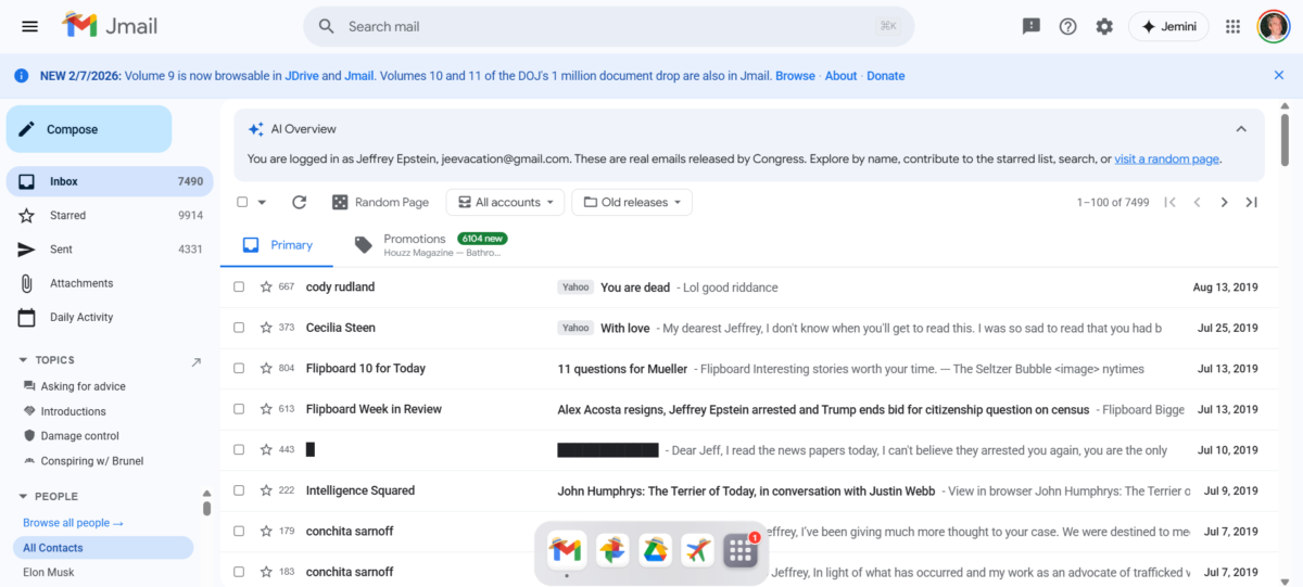 Jeffrey Epstein – jmail.world